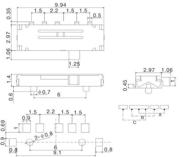MSK-03L(左復位)撥動開關(guān)