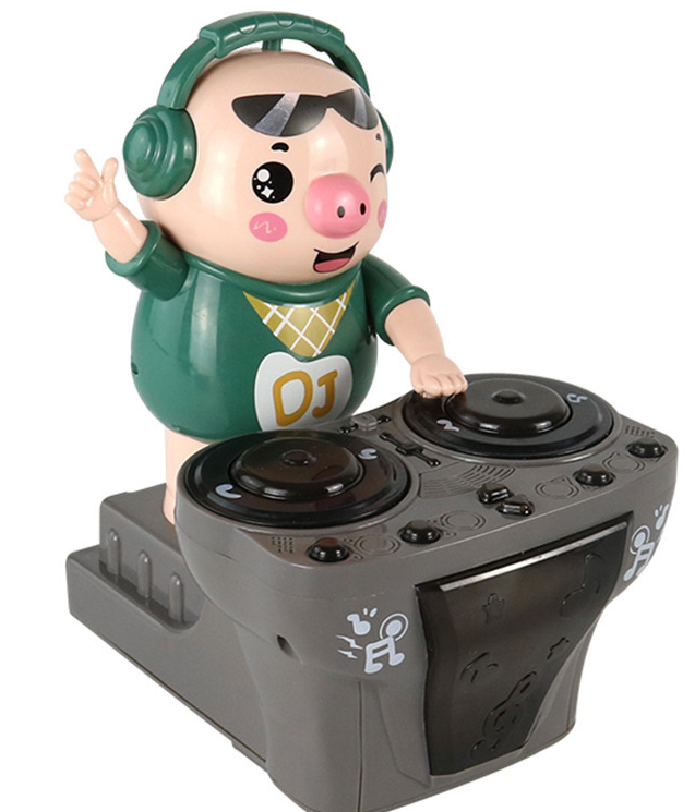 電動(dòng)打碟豬玩具撥動(dòng)開(kāi)關(guān)