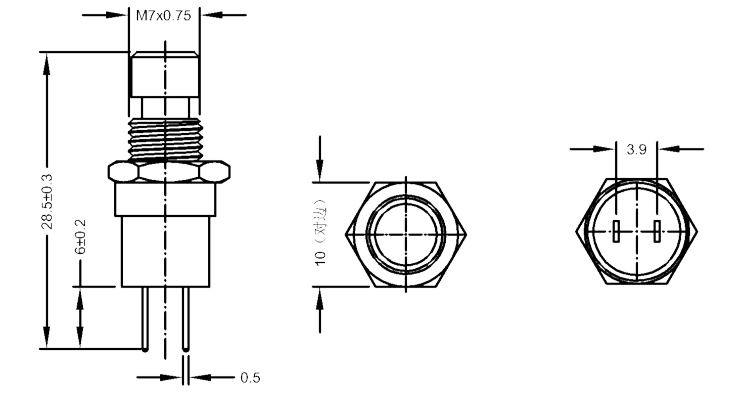 Φ7mm金屬按鈕開(kāi)關(guān)